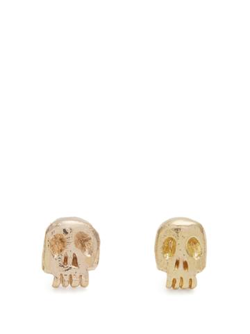 Aris Schwabe Skull Gold Earrings