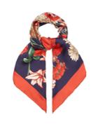 Gucci Gg Belt And Floral-print Silk Scarf