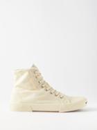 Balenciaga - Paris Distressed Canvas High-top Trainers - Womens - White