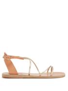 Matchesfashion.com Ancient Greek Sandals - Meloivia Metallic Leather Sandals - Womens - Tan Gold