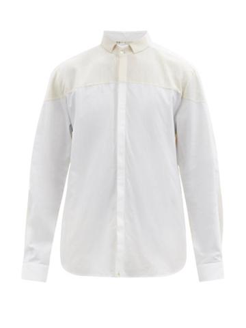 Matchesfashion.com 11.11 / Eleven Eleven - Panelled Cotton Shirt - Mens - White Multi