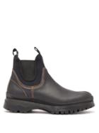 Matchesfashion.com Prada - Brixxen Leather Chelsea Boots - Mens - Black