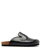 Jw Anderson - Backless Leather Loafers - Womens - Black