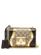 Matchesfashion.com Gucci - Padlock Gg Supreme Leather Shoulder Bag - Womens - Black Gold