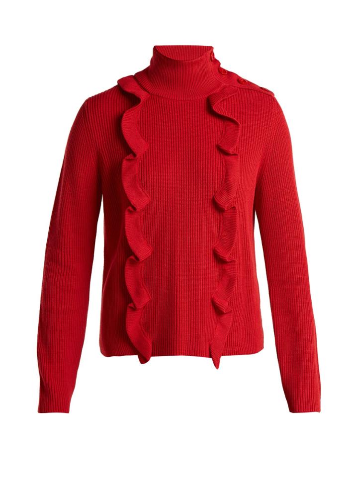 Redvalentino High-neck Cotton Sweater