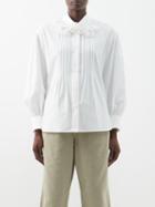 See By Chlo - Guipure Lace-collar Cotton-blend Poplin Shirt - Womens - White