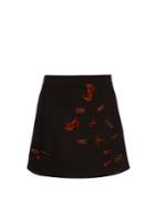 J.w.anderson Bow-embellished Cotton-twill Mini Skirt