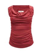 Vivienne Westwood - Ginny Draped Jersey Top - Womens - Red