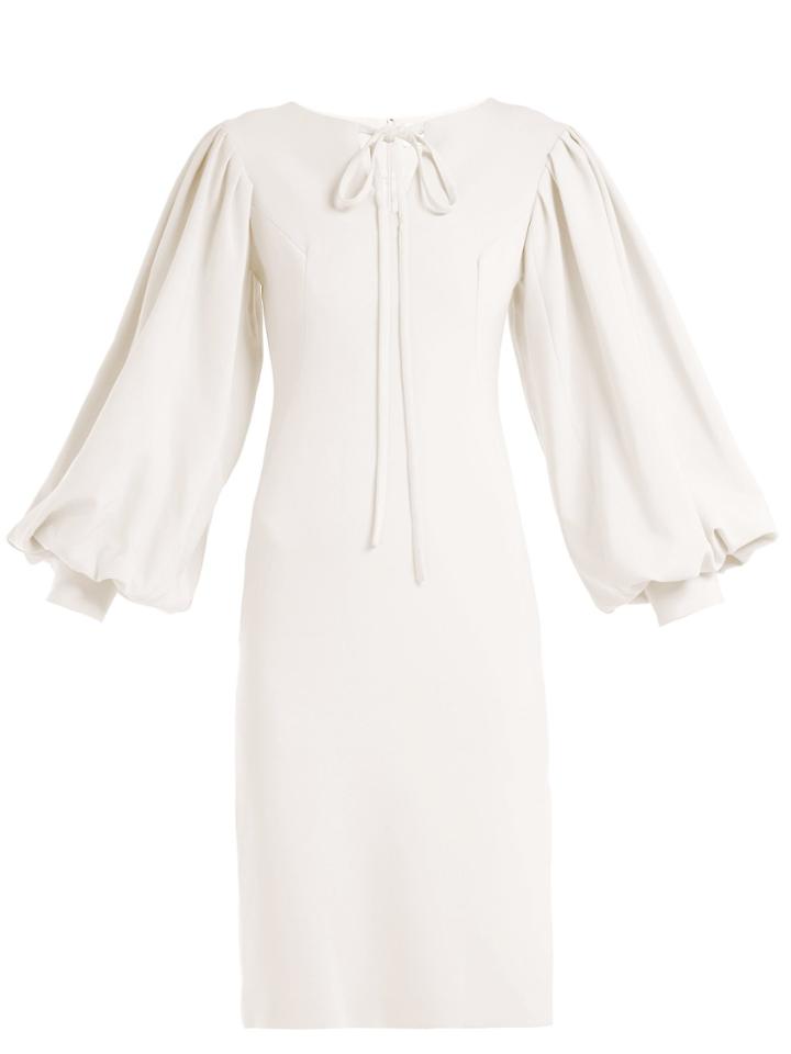 Osman Maxine Blouson-sleeve Midi Dress
