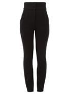 Matchesfashion.com Dolce & Gabbana - High-rise Zipped Cuff Wool-blend Trousers - Womens - Black