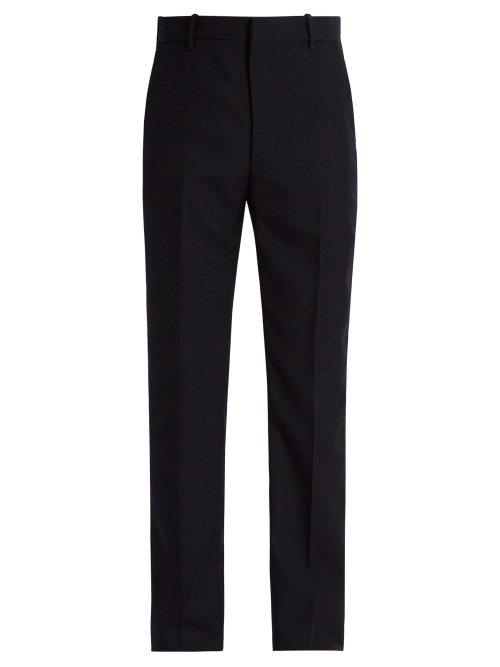 Matchesfashion.com Balenciaga - Tailored Wool Trousers - Mens - Navy