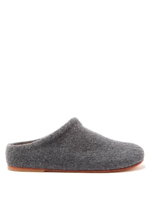 Matchesfashion.com Lauren Manoogian - Mono Alpaca-blend Flats - Womens - Grey