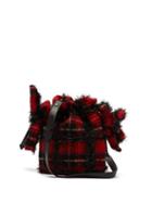 Matchesfashion.com Simone Rocha - Lurex Wool Tartan Shoulder Bag - Womens - Black Red