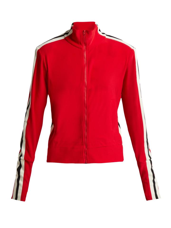 Norma Kamali Side-stripe Stretch-jersey Track Jacket