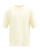 Ami - Ami De Caur-logo Cotton-jersey T-shirt - Mens - Light Yellow