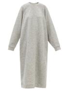 Raey - Oversized Cashmere-blend Sweatshirt Dress - Womens - Light Grey