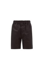 Matchesfashion.com Jil Sander - Elasticated-waist Cotton-gabardine Shorts - Mens - Black