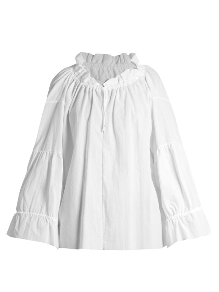 Marques'almeida Gathered-neckline Poplin Shirt