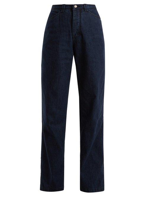 Matchesfashion.com Rachel Comey - Workwear High Rise Wide Leg Denim Jeans - Womens - Indigo
