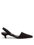 Totme - Faux-shearling Slingback Mules - Womens - Black