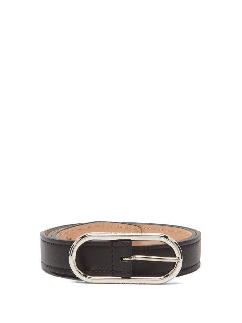 Matchesfashion.com Acne Studios - Masculine Logo-buckle Leather Belt - Womens - Black