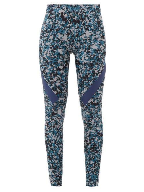 Matchesfashion.com Adidas By Stella Mccartney - Alphaskin 360 Camo Print Leggings - Womens - Grey