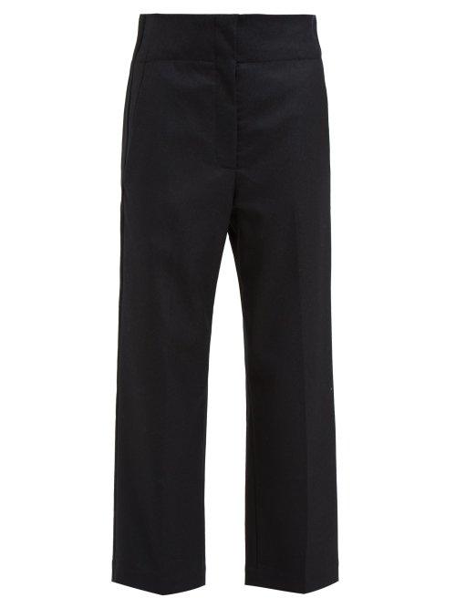 Matchesfashion.com Raey - Elasticated Back Wool Trousers - Womens - Black