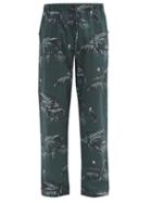 Matchesfashion.com Desmond & Dempsey - Bocas-print Cotton Pyjama Trousers - Mens - Green