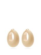 Matchesfashion.com Loewe - Resin Hoop Earrings - Womens - Cream