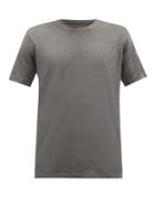 120 Lino 120% Lino - Crew-neck Linen-jersey T-shirt - Mens - Grey