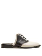 Altuzarra Zelie Lace-up Leather Backless Loafers