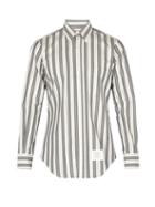 Matchesfashion.com Thom Browne - Striped Cotton Shirt - Mens - Navy