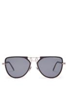 Calvin Klein 205w39nyc D-frame Aviator Acetate And Metal Sunglasses