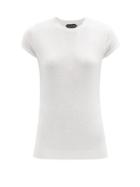 Tom Ford - Round-neck Cashmere-blend Sweater - Womens - White