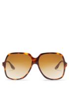 Matchesfashion.com Victoria Beckham - Oversized Square Tortoiseshell-acetate Sunglasses - Womens - Brown Multi