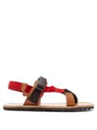 Matchesfashion.com Marni - Multi Strap Leather Sandals - Mens - Black Red