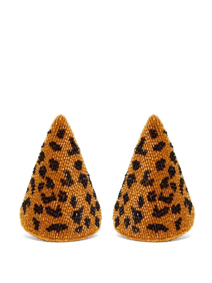 Rebecca De Ravenel Aida Triangle Beaded Earrings