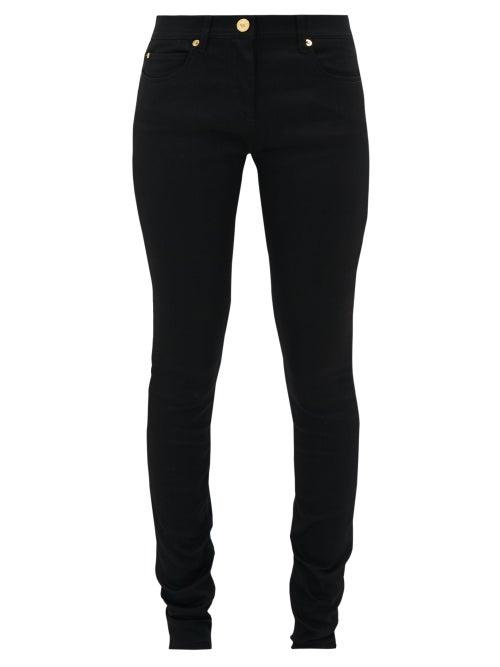 Matchesfashion.com Versace - Slim-fit Technical Stretch And Denim Jeans - Womens - Black