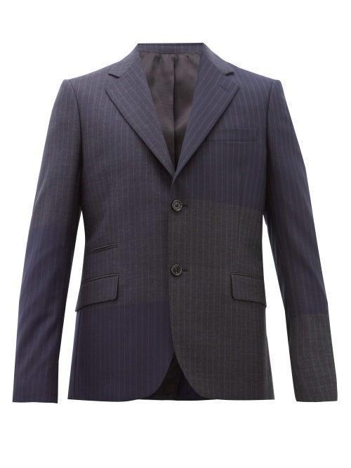 Matchesfashion.com Stella Mccartney - Pinstriped Single Breasted Wool Blazer - Mens - Navy