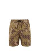 Matchesfashion.com Burberry - Tb Monogram Swim Shorts - Mens - Khaki