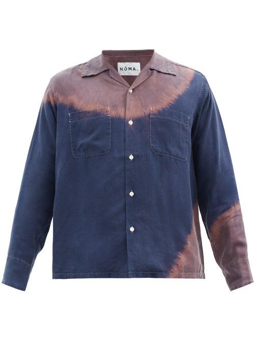 Matchesfashion.com Noma T.d. - Tie-dye Tencel Shirt - Mens - Navy
