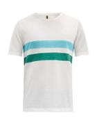 Matchesfashion.com Iffley Road - Cambrian Striped Technical-piqu T-shirt - Mens - White Multi
