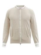 Matchesfashion.com Brunello Cucinelli - Trimmed Cotton Jacket - Mens - Beige