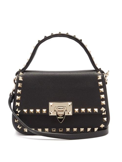 Matchesfashion.com Valentino Garavani - Rockstud Grained-leather Cross-body Bag - Womens - Black