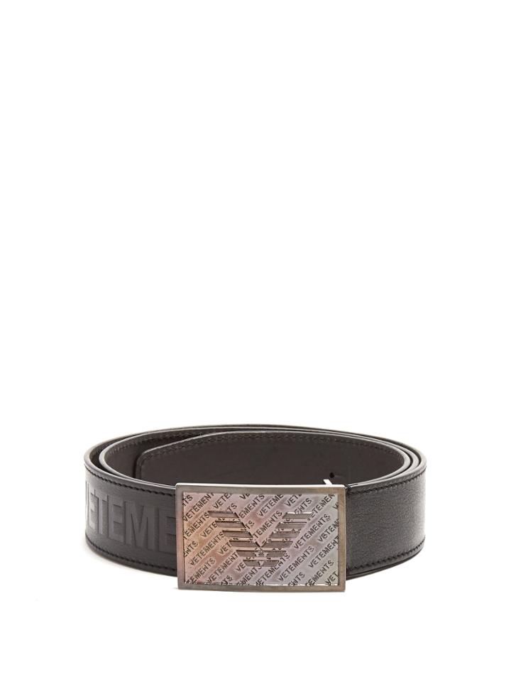 Vetements Bouncer Logo-embossed Leather Belt