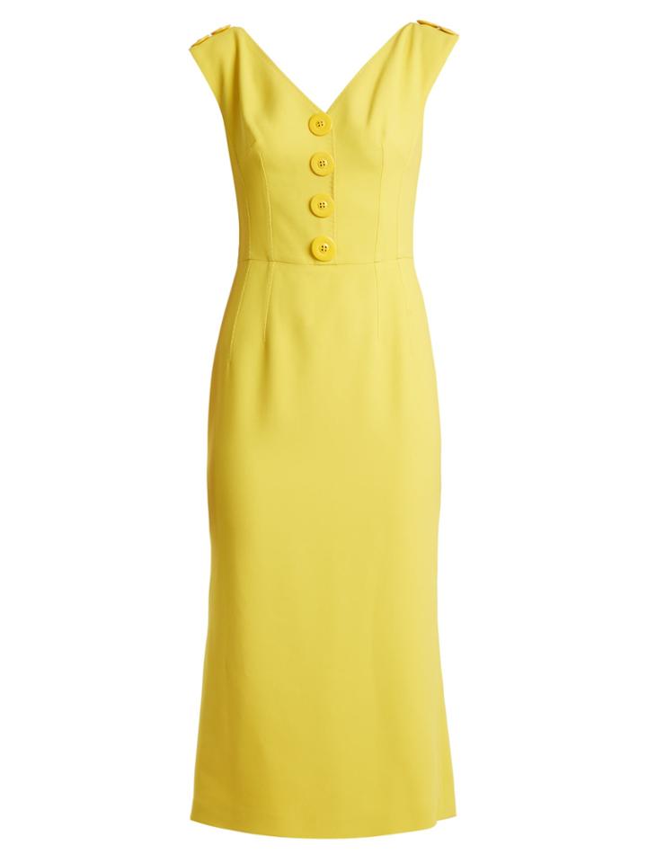 Dolce & Gabbana V-neck Cady Dress