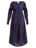 Thierry Colson Cretan Embroidered Cotton Dress