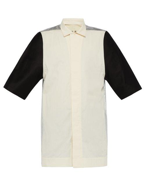 Matchesfashion.com Rick Owens Drkshdw - Metallic Back Shirt - Mens - Black White