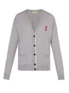 Matchesfashion.com Maison Kitsun - Acide Fox Appliqu Cardigan - Mens - Grey