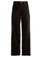 Matchesfashion.com Balenciaga - Low Rise Wide Leg Jeans - Womens - Black
